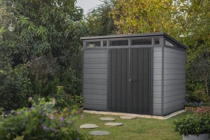 Vue rapprochée de la façade et du matériau effet bois