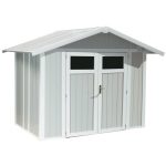 Détail de la texture du panneau en PVC et des profilés