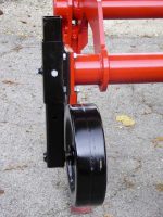 Image détaillée d'un support de roue et son pivot