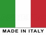 Logo 'Made in Italy' sur l'équipement, vue du marquage fabricant