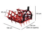 Image technique avec mesures et proportions de la machine